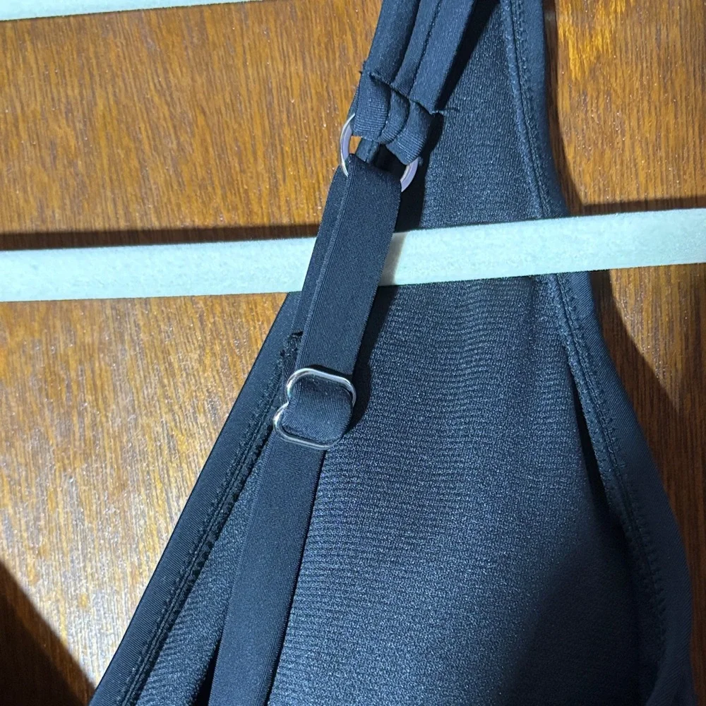 Aqua Green Black One Piece Swimsuit - Picture 4 of 7